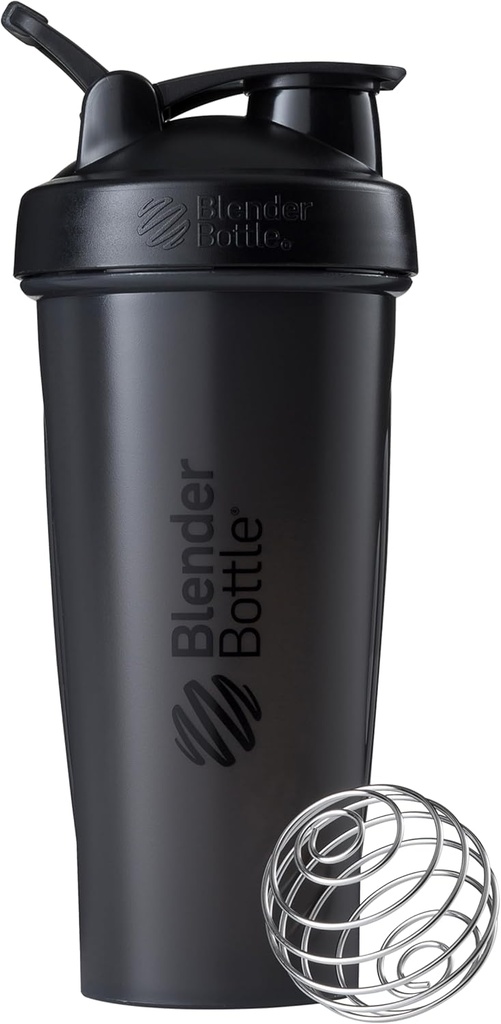 BlenderBottle Classic Shaker Bottle Perfect for Protein Shakes and Pre Workout, 28-Ounce, 블랙