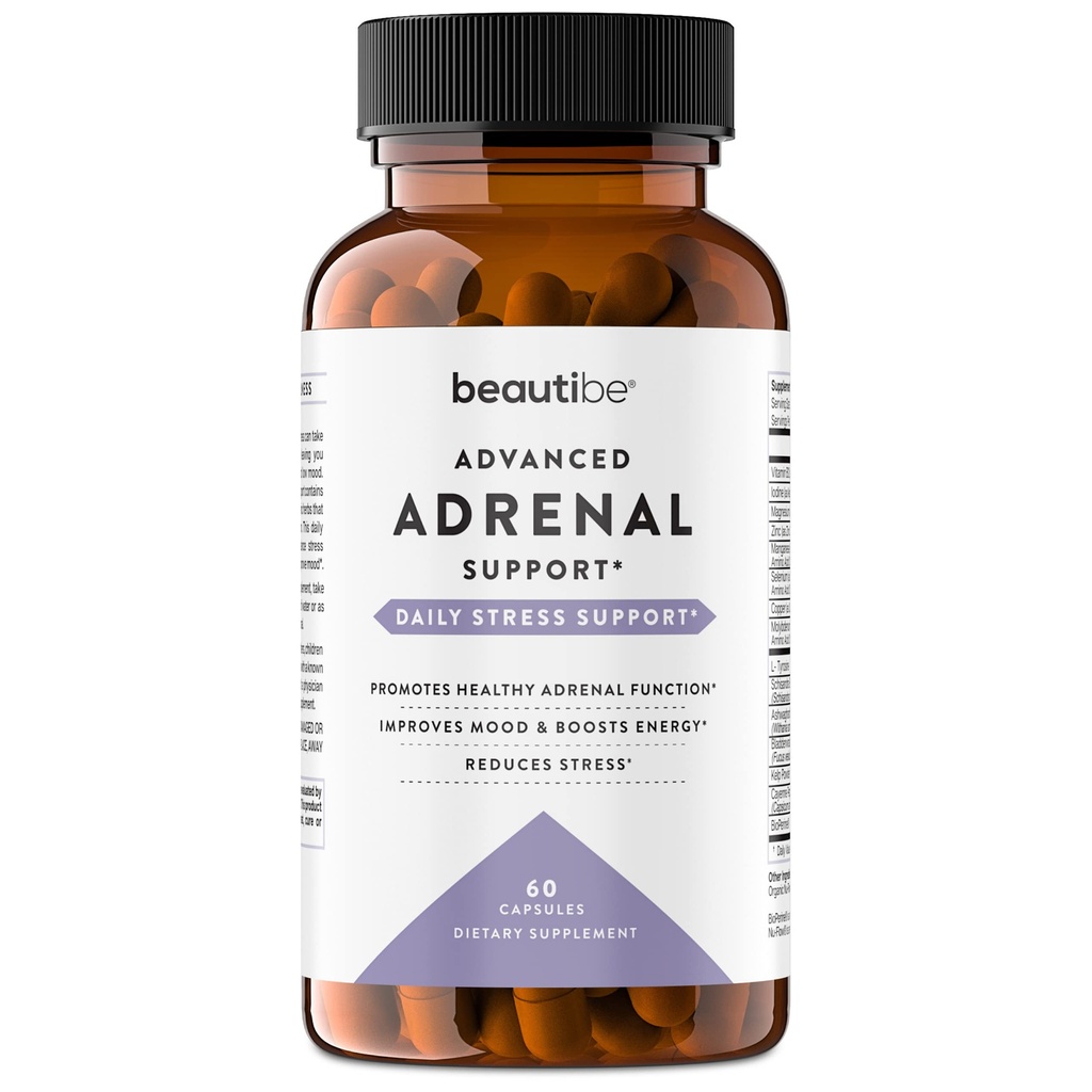 여성 및 남성에 대 한 Adrenal 지원 – Cortisol 관리자 – 자연 스트레스 완화 보충교재 - 아드레날린 피로, 무드 건강, 및 Ashwagandha & L-Tyrosine와 에너지 보충 – 60 비 GMO Veggie 캡슐