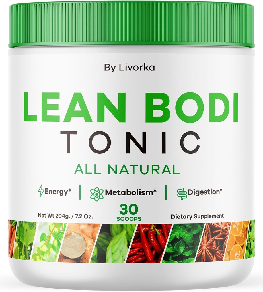 LIVORKA Lean Bodi Tonic, 모든 자연적인 진보된 공식 분말 - 1 달 동안 30의 서빙