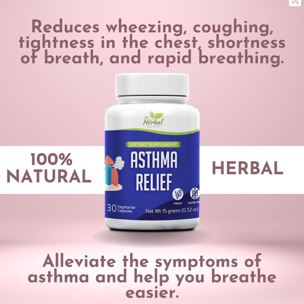Asthma Relief - Lung Support는 전반적인 폐 및 호흡 건강 유지 - 100 % 천연 초본 보충