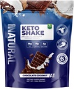 코코넛에서 Bovine Collagen Protein + MCTs가있는 시간 Keto Shake 초콜릿 코코넛 | 11g Protein, 19g Fat, 5g Net Carbs | 글루텐 프리, 비 GMO, 12 서빙