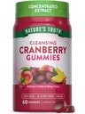 Nature's Truth Cranberry Gummies | 60 개 | Vegan, Non-GMO 및 글루텐 무료 보충 | 크랜베리 망고 맛