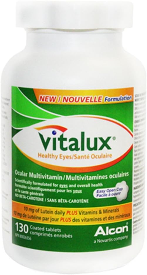 Vitalux 건강한 눈 루테인 5mg를 가진 Ocular Multivitamin, 130의 정제