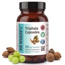 DR WAKDE'S Triphala 캡슐 (60 Veg 모자, 플랜트 기반 보충, Ayurvedic 허브, 모든 자연, 채식)