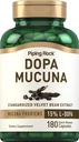 배관 바위 DOPA Mucuna 캡슐 | 180 개 | 15% L-DOPA | Mucuna Pruriens Extract | Non-GMO, 글루텐 무료 보충