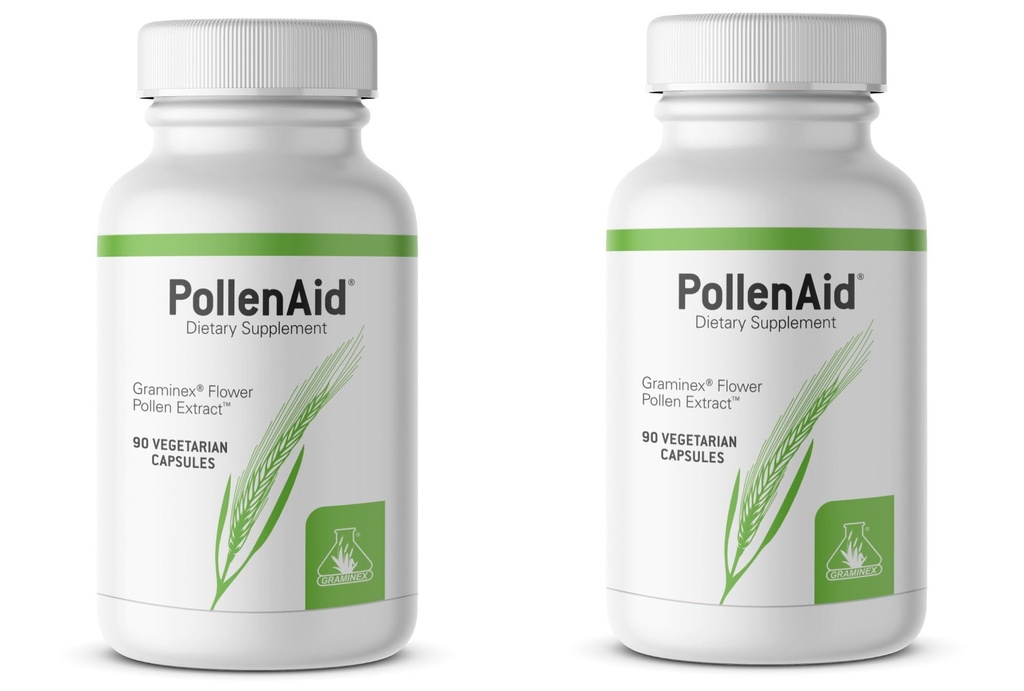 Graminex PollenAid Prostate 보충교재: Bladder 통제 & Urinary Tract 건강을 위한 모든 자연적인 전립선 지원, 미국, 90의 채식 모자 (포장 2)에서 한 Rye Pollen 추출물