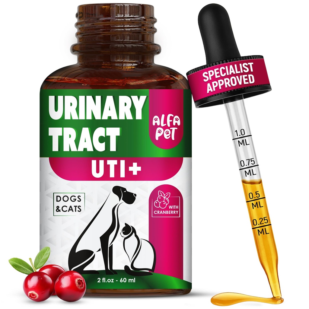 Cranberry와 함께 비틀 Urinary Tract 감염 치료 – Bladder에 대한 치료 개 UTI 치료 – Kidney에 대한 고양이 UTI 치료 – 드롭에 대한 Renal 건강에 대한 예방 지원 – 2 Oz