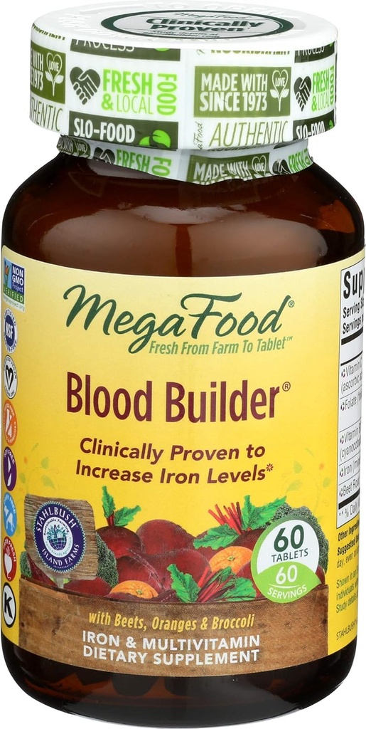 Megafood BLOOD BUILDER 일일식품 60캐럿.