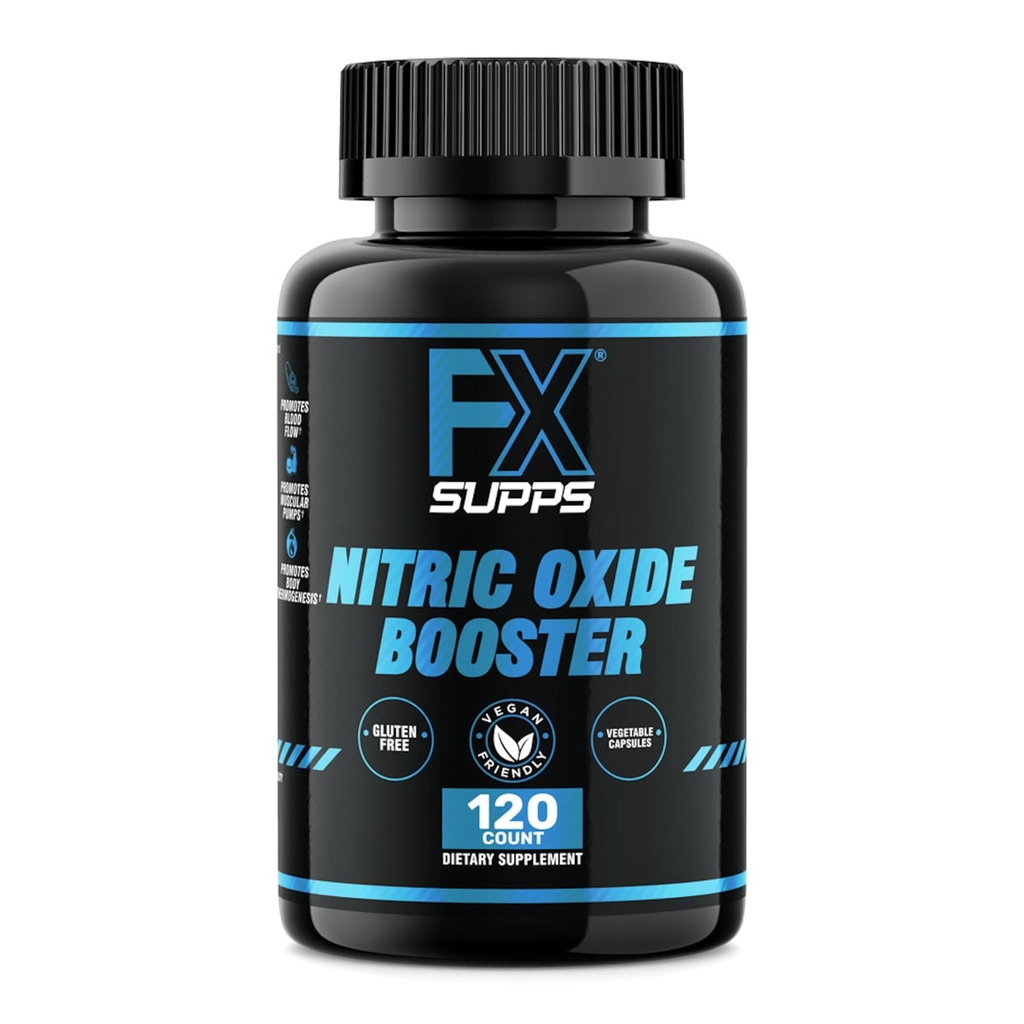 FX SUPPS 니트로 산화물 지원 | 남자와 여자를 위한 전 운동 보충교재 – 120의 캡슐 – 내구시간, 운동 성과 & 순환 지원을 위한 아르기닌으로