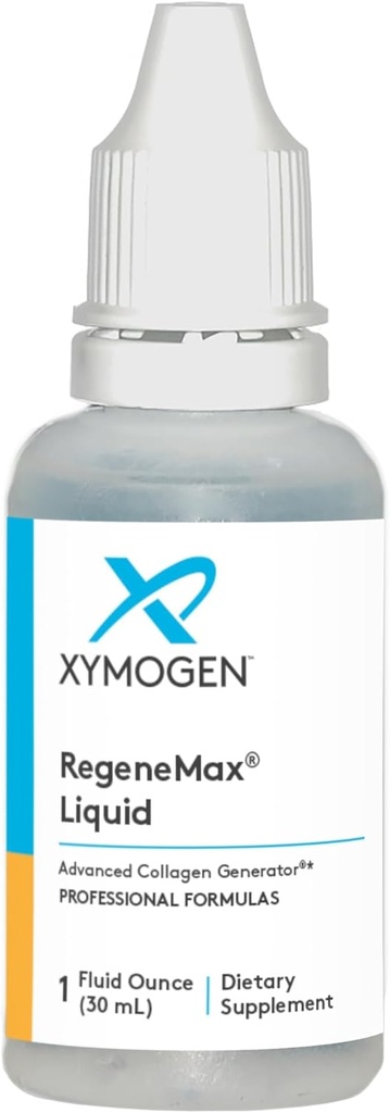 XYMOGEN RegeneMax Liquid - 고급 콜라겐 생성기 - Choline-Stabilized Orthosilic Acid - 건강한 뼈 광 밀도를 지원하며 주름 감소, 모발 + 손톱 (1 fl oz)