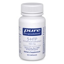 순수한 캡슐 5-HTP 100 mg - 뇌 건강, 수면 규정 및 식욕 지원 * - 5-Hydroxytryptophan - 글루텐 무료 및 비 GMO - 60 캡슐