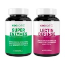 GOBIOTIX Super Enzymes Supplement - 여성과 남성을위한 Prebiotics 및 Probiotics가있는 소화 효소 - Gut Health, Gluten Digestion, Lactose Absorption, Plant Based Dietary Pills 지원