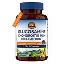 Vitalitown Glucosamine Chondroitin MSM | Collagen, Boswellia, Turmeric, Hyaluronic Acid, Bromelain | Triple Action+ Formula | 12 성분 | 90 정제, 쉘어 없음