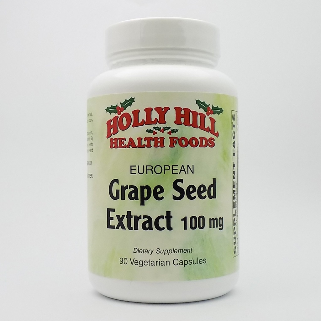 홀리 힐 건강 식품, 유럽 포도 씨앗 추출물 100 MG, 90 캡슐