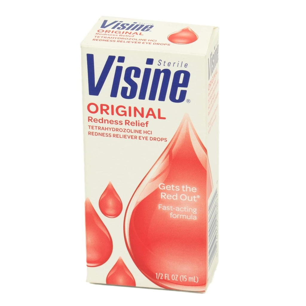 J & J Visine Eye Drops, Visine Original Eye Drops.5 온스. 병 (포장 월병)