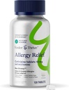 Foster & Thrive Cetirizine HCl 10mg 계절 알레르기, 오염, Hay Fever 및 건조한 Itchy 눈, 아이들 또는 성인을 위한 비 Drowsy 항히스타민 약, Zyrtec와 비교하십시오