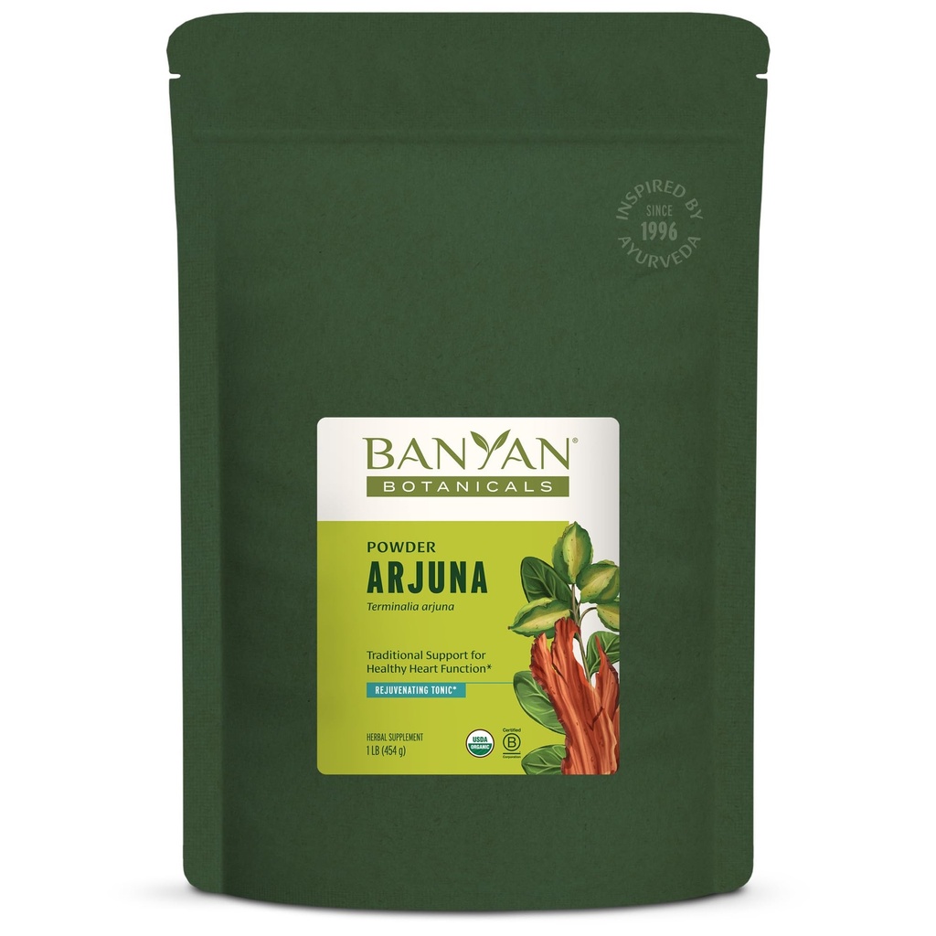 Banyan Botanicals Arjuna Bark Powder – 유기 Arjuna (Terminalia Arjuna) – 자연 초본 심장 건강 보충 및 회춘 Tonic* – 1 lb. – 비 GMO 지속 가능한 Sourced Vegan