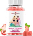 NAD+ 여자 1000MG를 위한 Gummies 보충교재 - 남자 설탕 자유로운 비타민 B3 Niacinamide 순수한 유기 부스트 NAD 수준 노화 방지 세포 재생 에너지 두뇌 복숭아 풍미 60C를 위한 NAD 플러스 Gummies