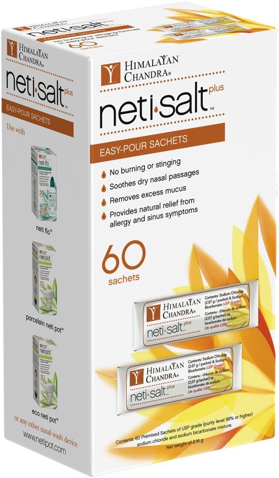 Himalayan Chandra Neti 소금 플러스 보충 60ct