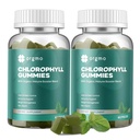 Chlorophyll 몸 냄새 탈취제 2 팩, 설탕 자유로운 비타민 D 거미 1000IU, 여성 면역 지원 Vegan 비 GMO를 위한 ACV Spirulina Chlorella 초본 보충교재