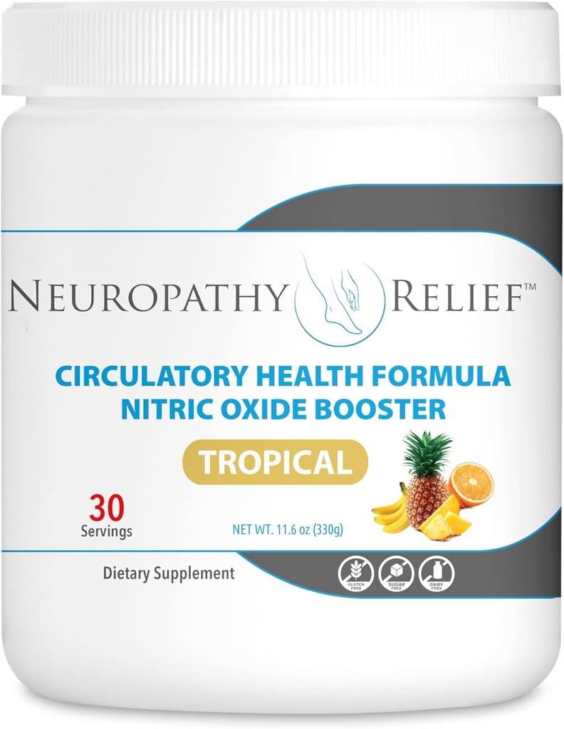 Neuropathy ReliefTM - 순환 건강 공식 - Nitric 산화물 승압기 - 열대 맛 (1 항아리), 30 서빙