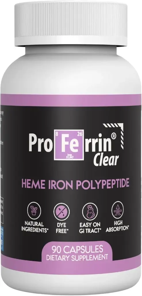 Proferrin 명확한 Heme 철 보충교재, 90의 캡슐 우량한 흡수, 미국에서 만드는 Gut, 자연에 쉬운