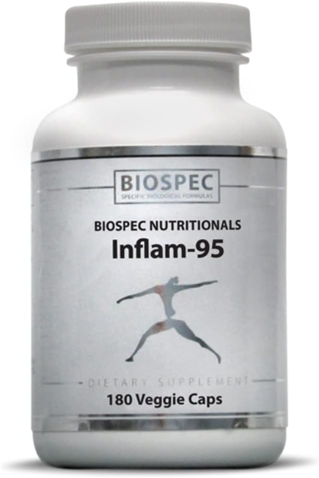 Inflam-95 - 생강 뿌리 추출물 2,000 mg, Curcumin 뿌리 추출물, Boswellia Serrata 추출물, Nettle 잎 추출물, Bioperine - 건강한 염증 응답 * 지원