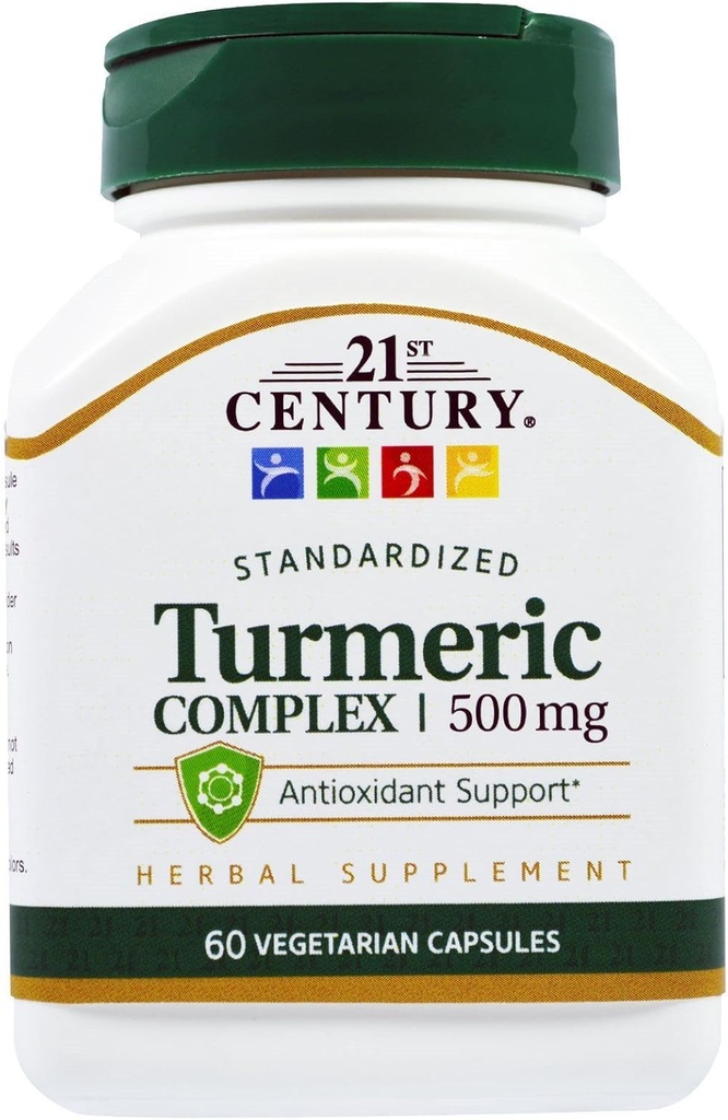 21 세기 심황 복합체 500 mg - 60 채식 캡슐, 2 팩