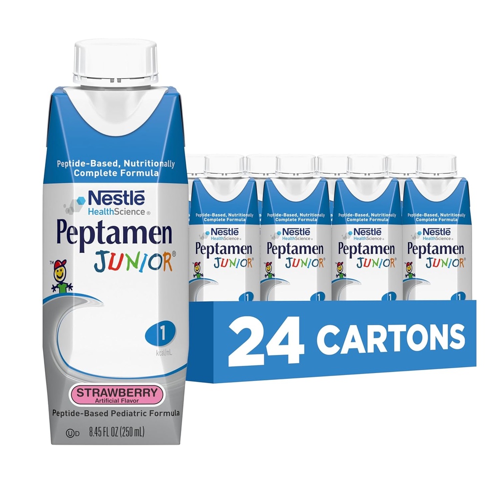 Peptamen Junior Supplement, Strawberry, 8.45 유체 Ounce, 24 팩