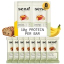 녹색 (Banana Bread, 8 Bar)과 함께 Bar Plant 기반 Vegan Healthy Protein Bar를 보내십시오. 실제 재료 만 Zero Sugar가 추가되었습니다. 글루텐 프리, Dairy-Free