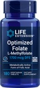 수명 연장 낙관한 Folate (L-Methylfolate) 1700 mcg DFE, 180 Veg 정제