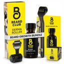 Beard Club Premium Derma Roller & Beard Growth Oil - 얼굴, 바디 및 스칼프 용 540 티타늄 Microneedles가있는 Microneedling Roller - 샌들우드 및 Cedar Beard Oil이있는 Beard Roller