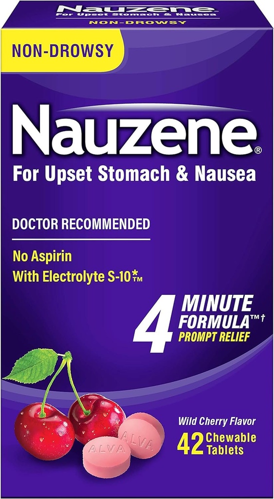Nauzene for Nausea Relief Chewable Tablets, 40 카운트
