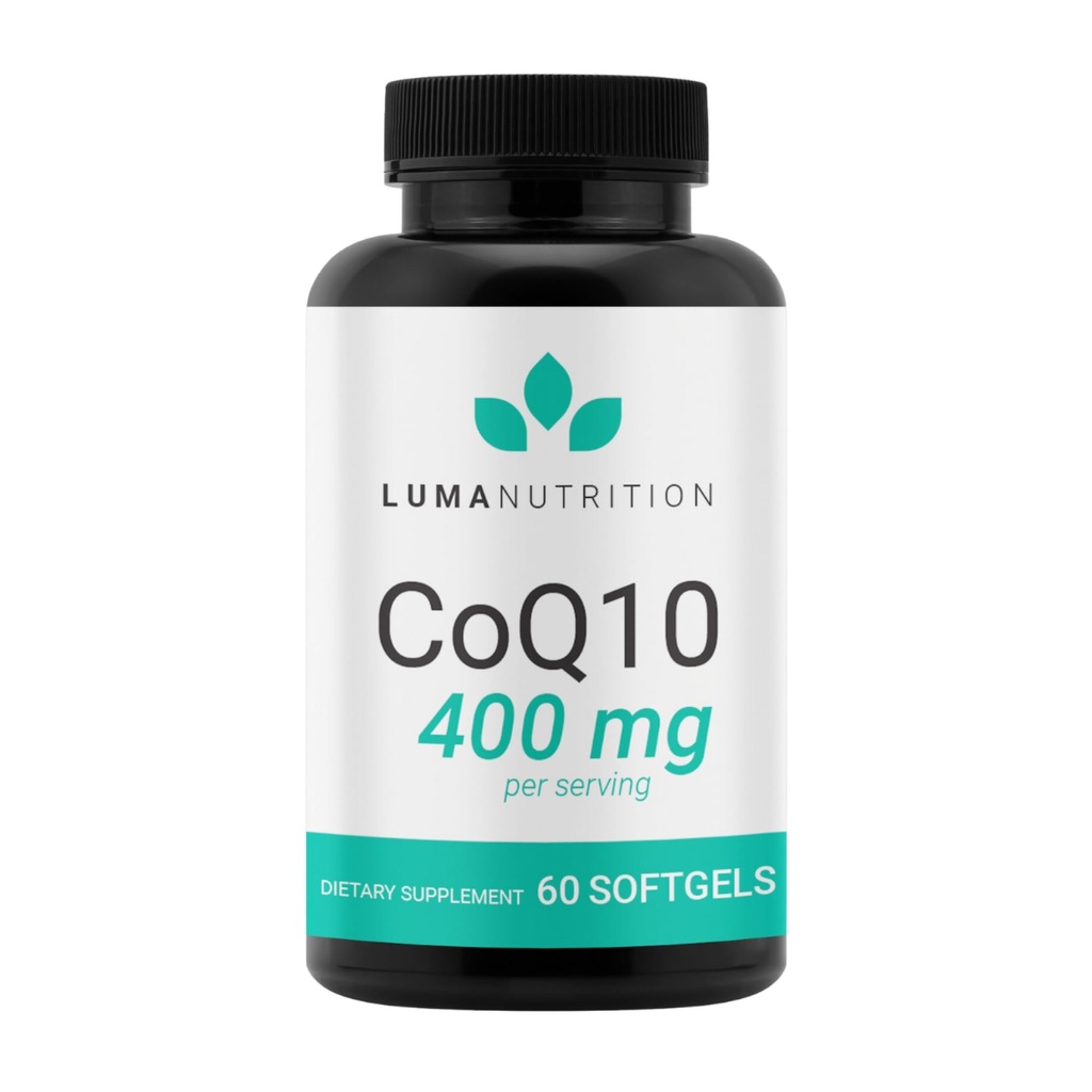 Luma 영양 CoQ10 400mg Softgels - 높은 흡수 Coenzyme Q10 - 봉사 당 Co Q-10 200mg/400mg - 심장 건강 - 60의 액체 Softgels