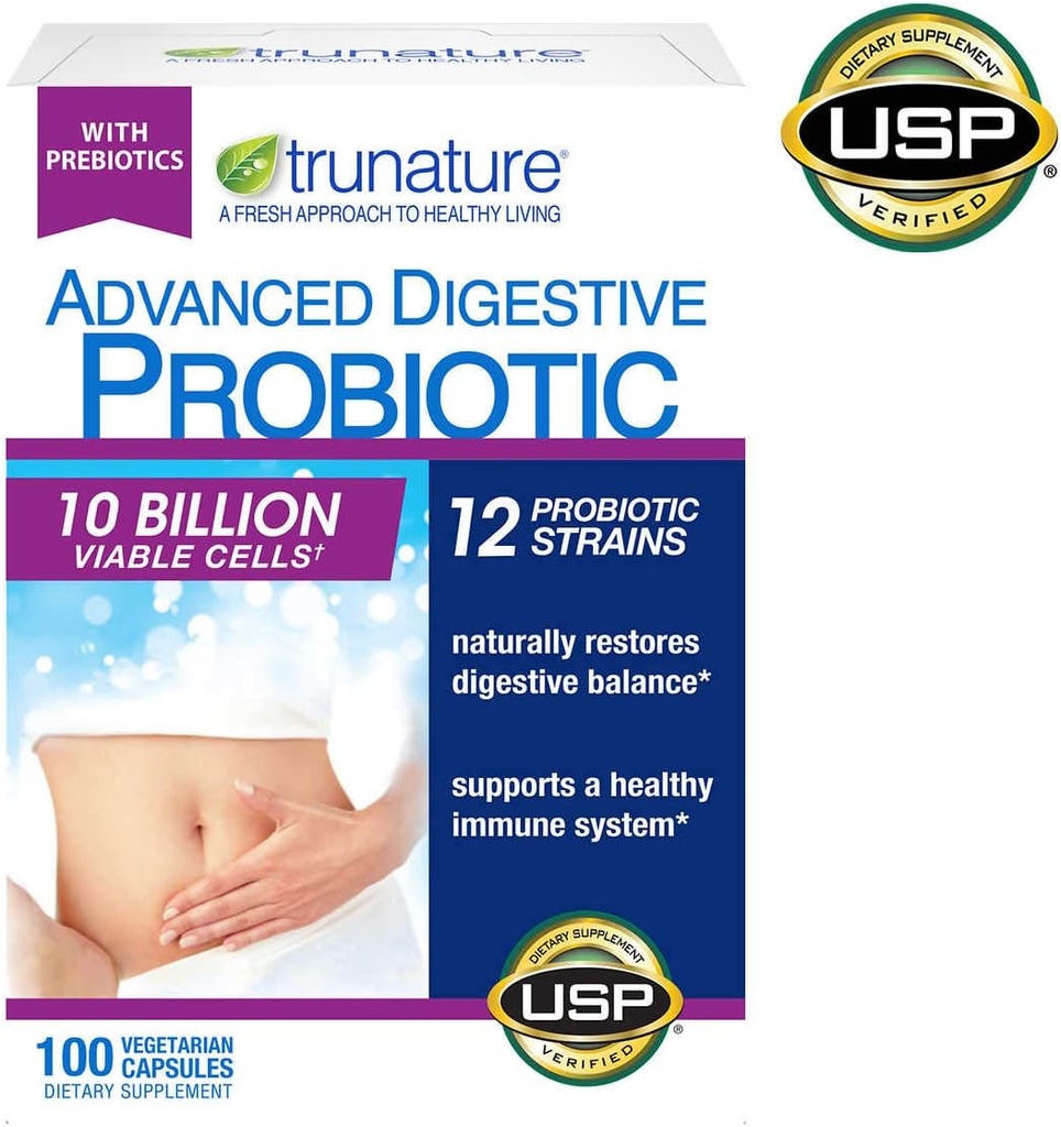trunature 고급 소화 Probiotic, 100 캡슐 (3 팩)
