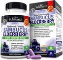 BioSchwartz Elderberry 캡슐 60 조사 + 오메가 3 물고기 기름 90 조사 뭉치