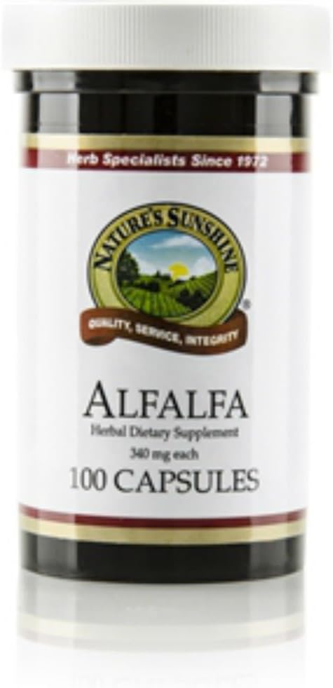 Nature's Sunshine Alfalfa 100 캡슐 (팩 2)