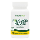 NaturesPlus Folic Acid Hearts (Methylfolate) - 400 mcg, 90 채식 정제 - 비타민 B6 및 비타민 B12 (Methylcobalamin로) - 글루텐 - 무료 90 서빙