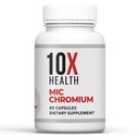 10X 건강 MIC 크롬 보충 교재 - 60 캡슐 - Choline Inositol & L Methionine - 매일 영양 지원을위한 미네랄 보충제 - 크롬, L-Methionine, 콜린 보충제