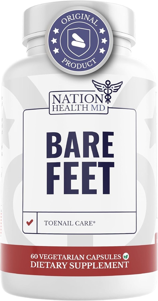 벌거 벗은 발 - Toenail Care - 비타민 A, 비타민 C, Oregano 파우더와 손톱 보충 - 네일 수리, 성장 및 네일 케어 - 발 건강, 60 캡슐