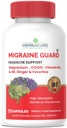 MIGRAINE Guard ® New Migraine Relief Headache Prevention, 임상적으로 입증 된 COQ10, VIT B2, VIT B6, Feverfew, Magnesium GLYCINATE, Ginger, 캐나다에서 만든 시험 중 예외적 인 응답