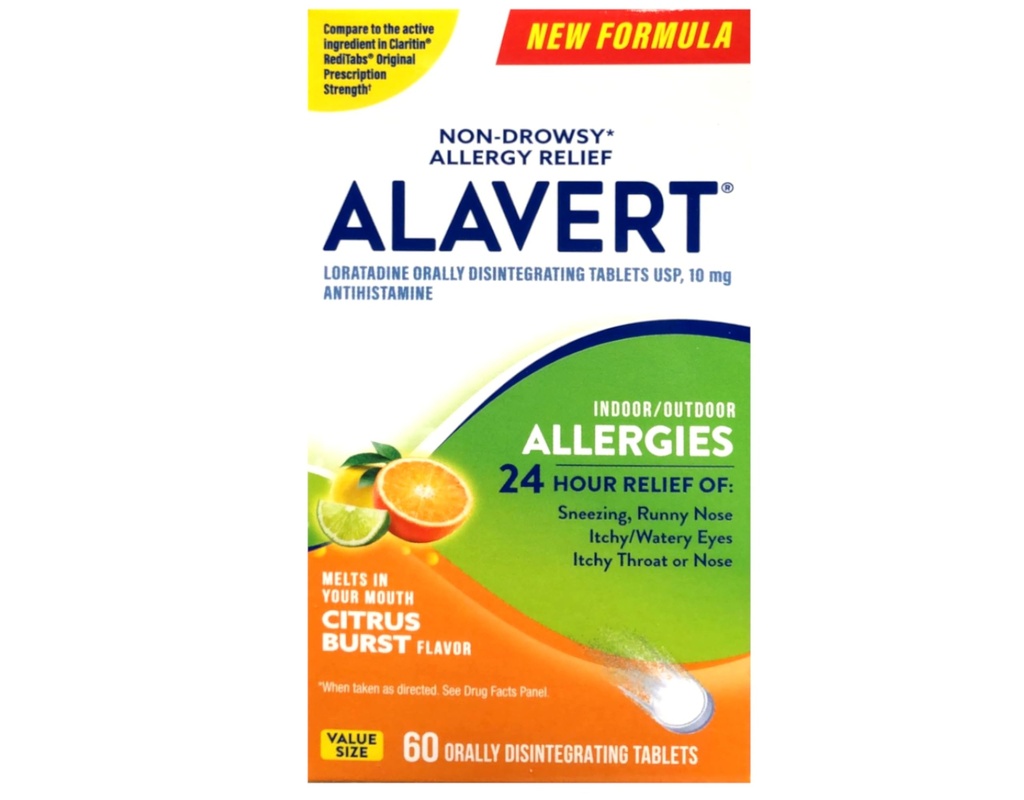 Alavert 24 시간 구두로 Disintegrating 정제 Citrus Burst 60 정제