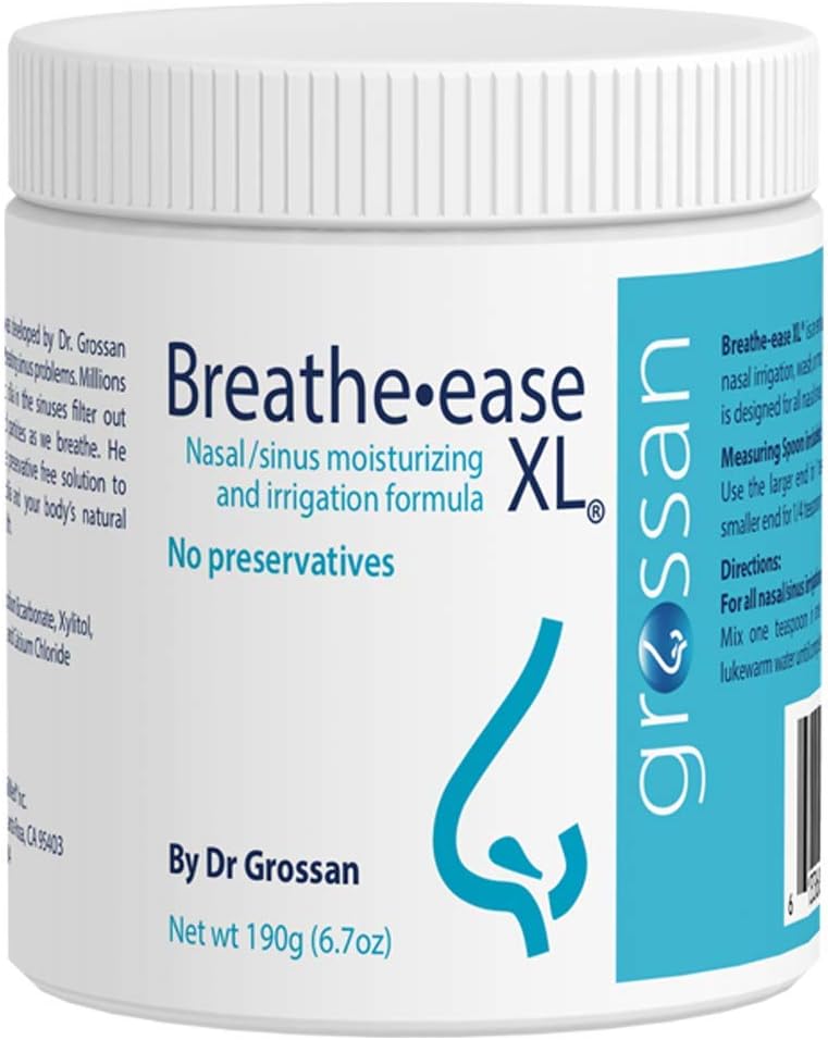 Breathe-easeXL Nasal/Sinus 관개 소금 단지