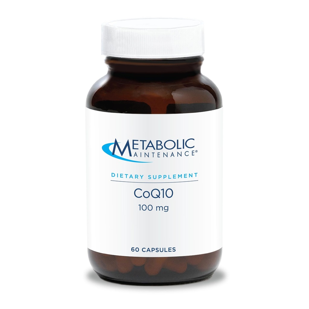 대사 정비 CoQ10 캡슐 - 비타민 C를 가진 100mg CoenzymeQ10 - 산화 방지제, 면역, 에너지 + 심장 혈관 지원 (60의 캡슐)