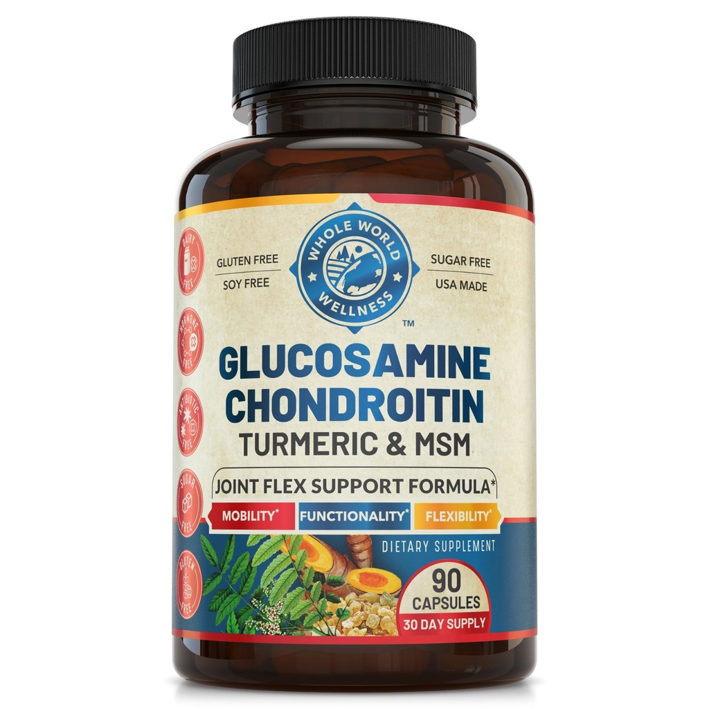 Glucosamine Chondroitin MSM Turmeric Boswelia를 가진 진보된 합동 지원 보충교재. Inflammatory 응답, 무릎 손 뒤 & 합동을 위한 불편 기복을 지원하십시오. NSF 인증, 미국 제작. 90 개