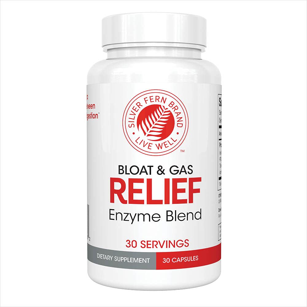 은 페르 Bloat 및 가스 구호 소화 효소 혼합 - 1 병 = 30 서빙 - FODMAP & Tolerase L, Pectinase & More (1 병)와 소화 보충