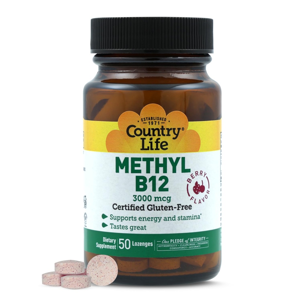 국가 생활 메틸 B-12 3000 mcg Lozenges, Vegan, 에너지를 위한 Methylcobalamin 및, 쉽게 흡수해, B12 비타민, 지원 에너지 수준, 체력 & 대사, 50 조사