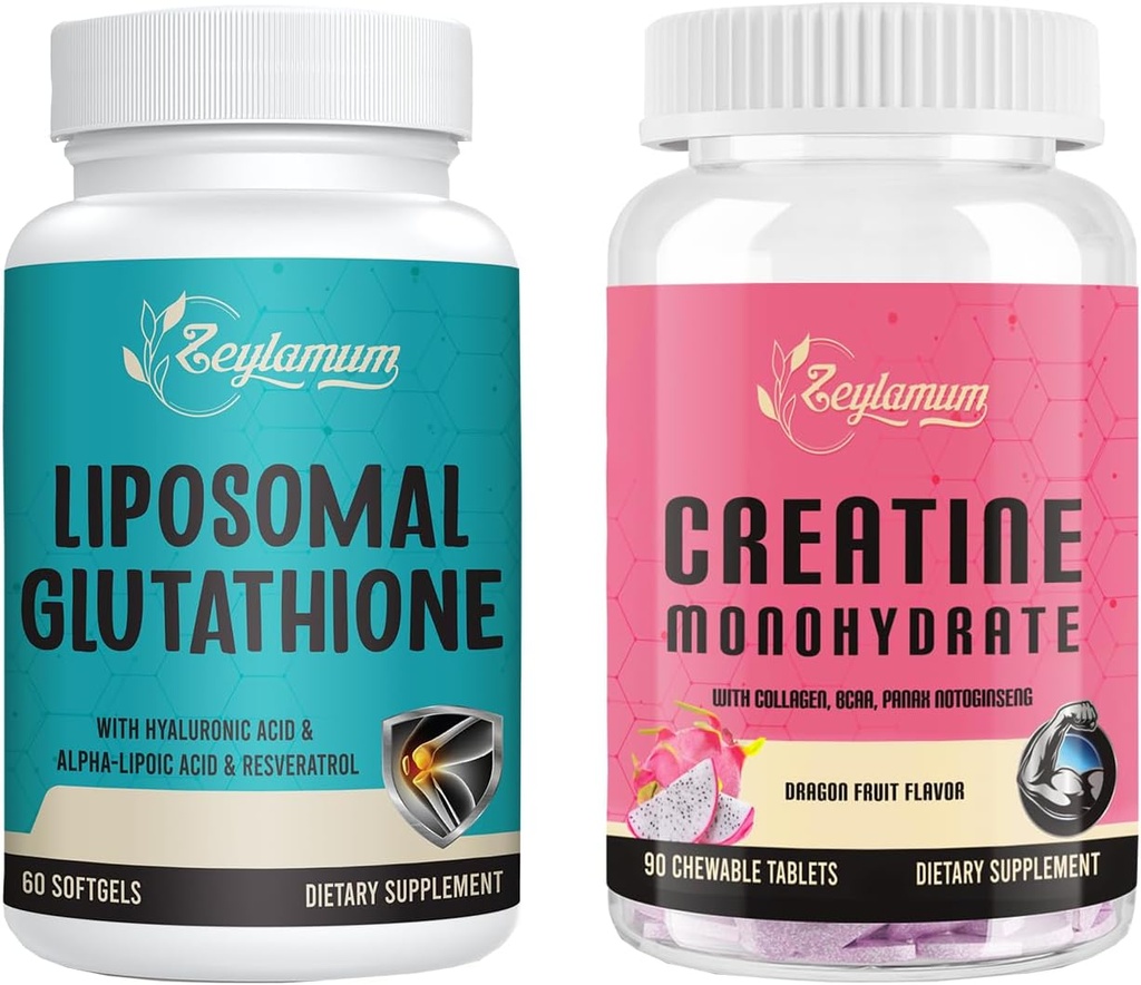 Liposomal 글루타티온 1 팩 & 크레아틴 Monohydrate 1 팩
