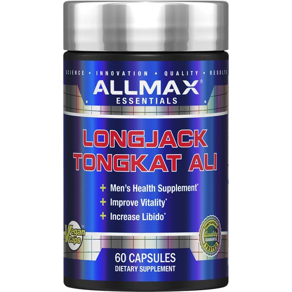 ALLMAX Essentials LongJack Tongkat Ali - 60 캡슐 - 남성 건강 보충 - Vitality 개선 - 60 서빙