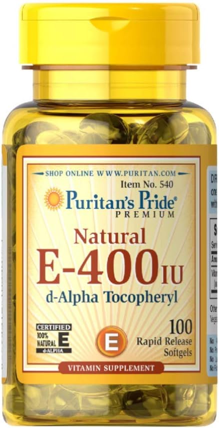 Puritan의 Pride 비타민 E 268 mg 혼합 Tocopherols Pride®, 400 IU /, 100 조사에 의한 자연 면역 지원
